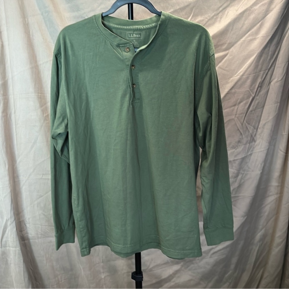L.L. Bean green long sleeve shirt, size M